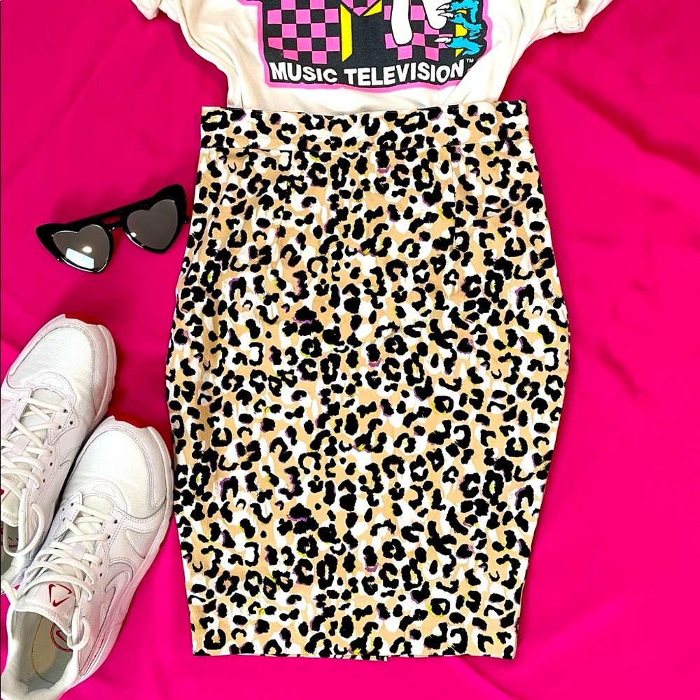 Animal print skirt